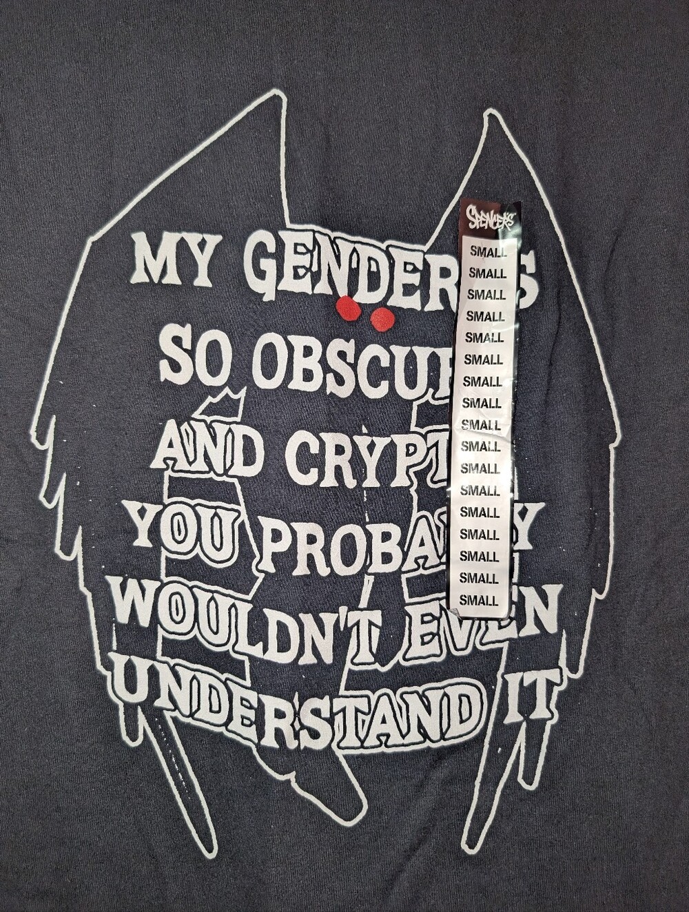 Mothman My Gender Is Cryptic T-Shirt - Picture 2 of 3